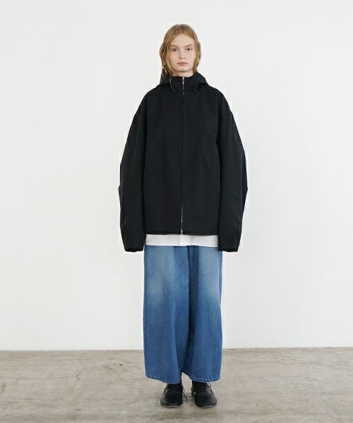 VU ヴウ hoodie bluson FINX COTTON[BLACK] パーカーブルゾン vu-s24-b02