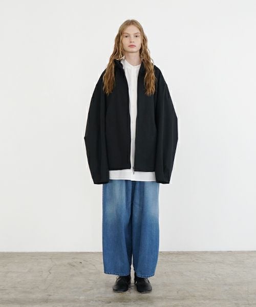 VU ヴウ hoodie bluson FINX COTTON[BLACK] パーカーブルゾン vu-s24-b02