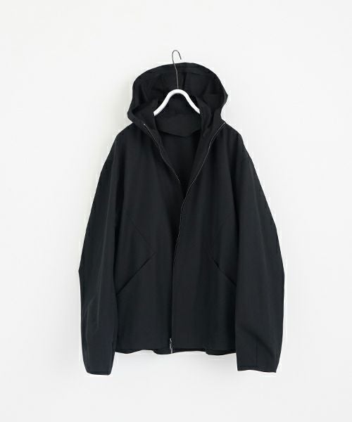 VU ヴウ hoodie bluson FINX COTTON[BLACK] パーカーブルゾン vu-s24-b02