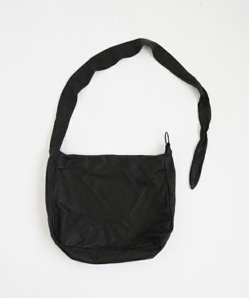 VU / ヴウ 鹿革 ビッグタスキショルダーバッグ [BLACK]｜ディアレザー