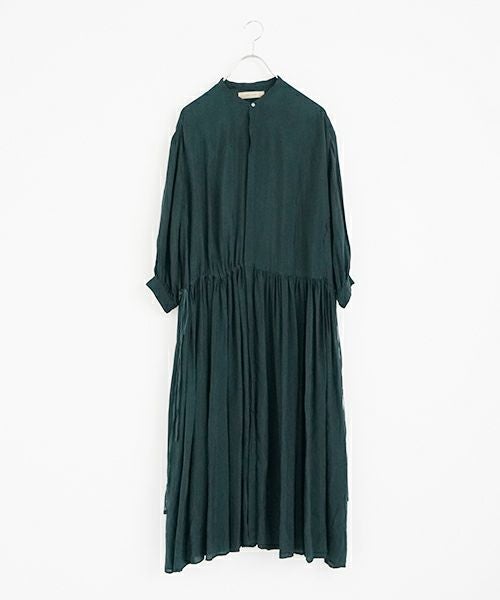 suzuki takayuki スズキタカユキ doropped-torso dress [S241-24/deep fir green] ドロップトルソードレス