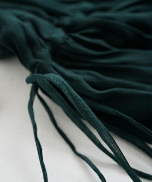suzuki takayuki スズキタカユキ doropped-torso dress [S241-24/deep fir green] ドロップトルソードレス