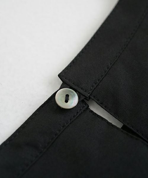 Mochi モチ tuck dress (giza×supima) [ms24-op-01/black] タックドレス(ギザ×スーピマ）