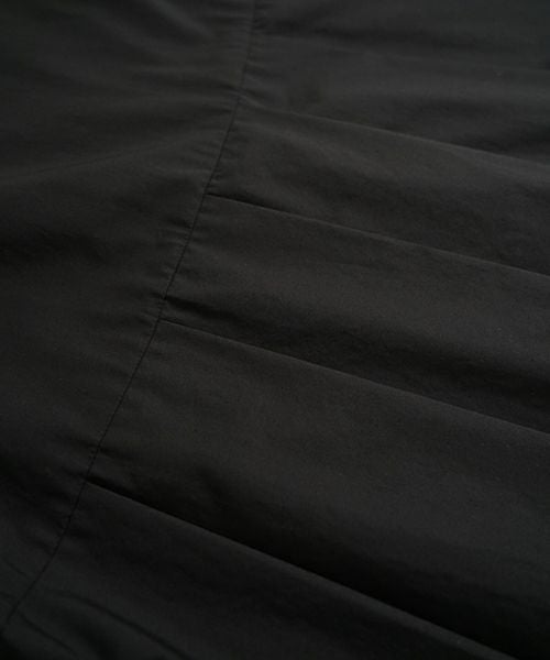 Mochi モチ tuck dress (giza×supima) [ms24-op-01/black] タックドレス(ギザ×スーピマ）