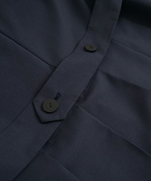 Mochi モチ no sleeve tuck dress [ms24-op-02/deep blue] ノースリーブタックドレス