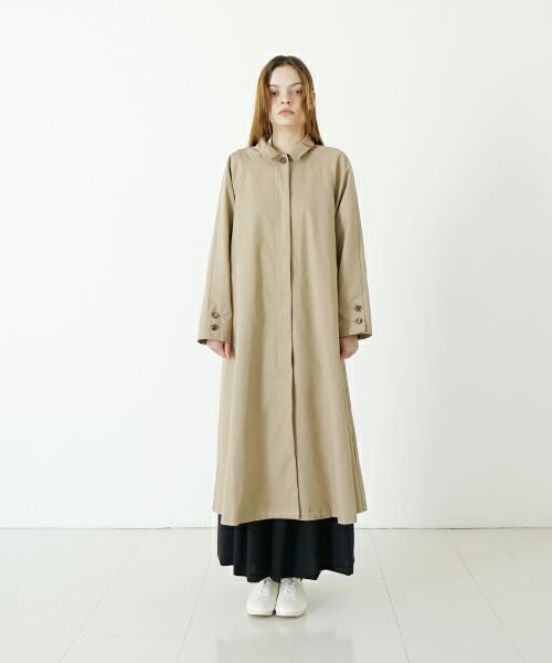Mochi モチ tuck trench coat [ms24-co-01/beige] タックトレンチコート