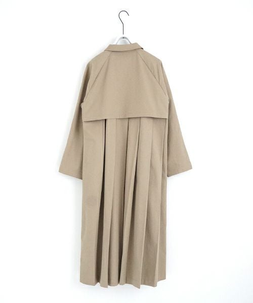 Mochi モチ tuck trench coat [ms24-co-01/beige] タックトレンチコート