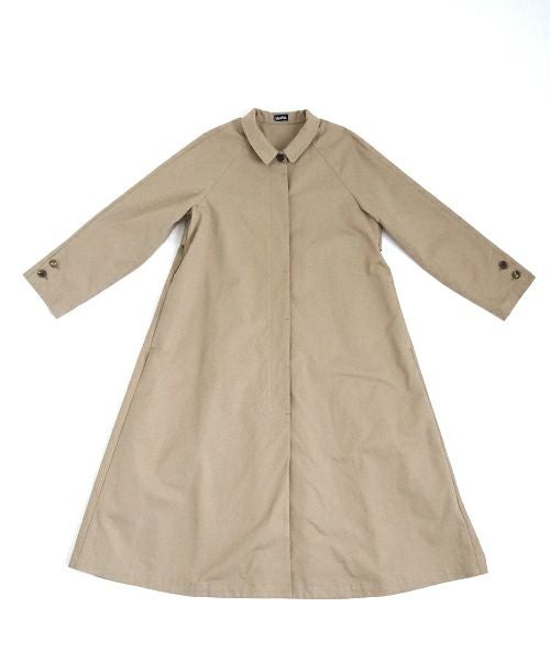 Mochi モチ tuck trench coat [ms24-co-01/beige] タックトレンチコート