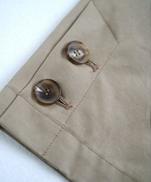 Mochi モチ tuck trench coat [ms24-co-01/beige] タックトレンチコート