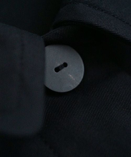 Mochi モチ tuck trench coat [ms24-co-01/black] タックトレンチコート