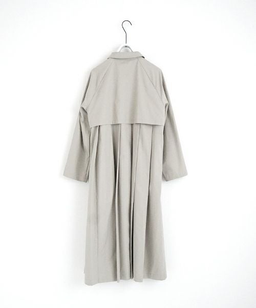 Mochi モチ tuck trench coat [ms24-co-01/chalk] タックトレンチコート