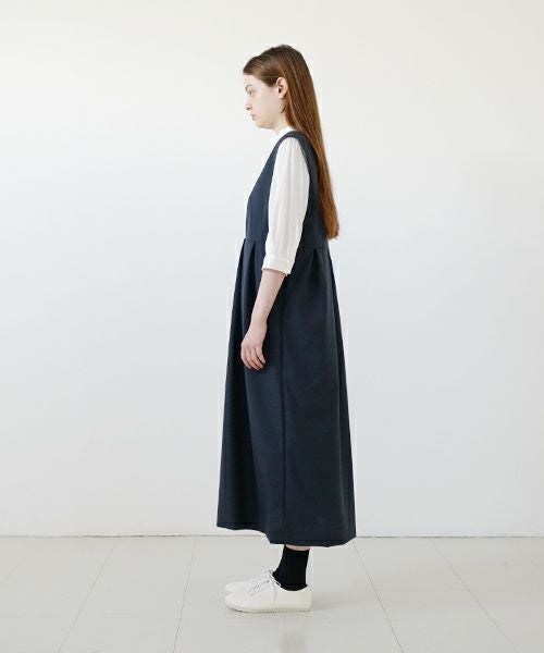 Mochi モチ jumper tuck skirt [ms23-op-03/deep blue] ジャンプ