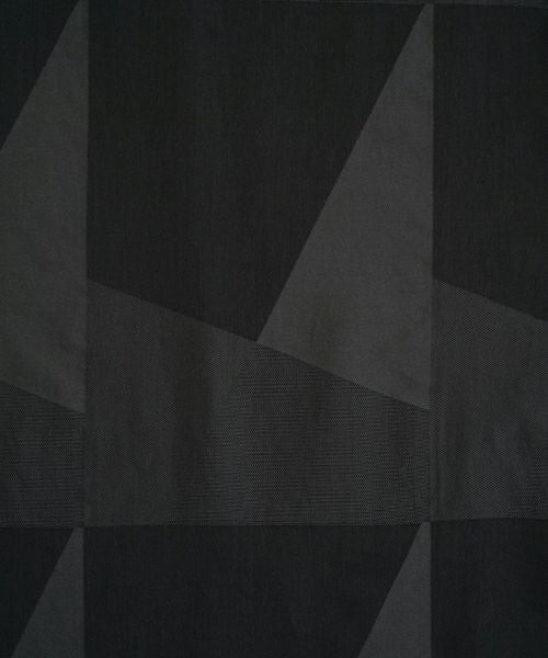 Mochi モチ geometric jumper tuck skirt [ms23-op-03/charcoal×black] 幾何学柄ジャンプタックスカート