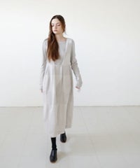 Mochi モチ geometric jumper tuck skirt [ms23-op-03/ash×gray] 幾何学柄ジャンプタックスカート