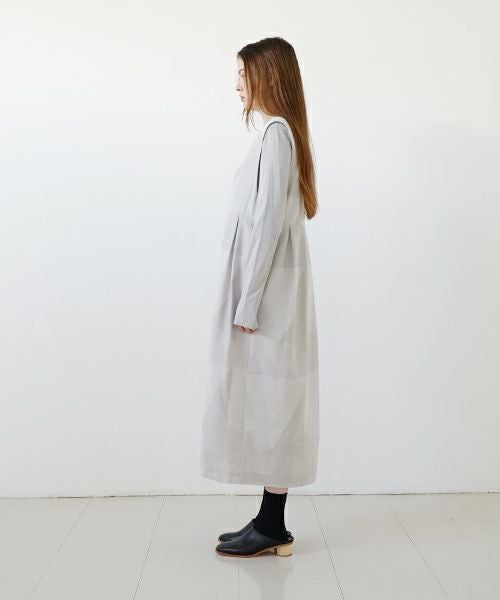 Mochi モチ geometric jumper tuck skirt [ms23-op-03/ash×gray] 幾何学柄ジャンプタックスカート