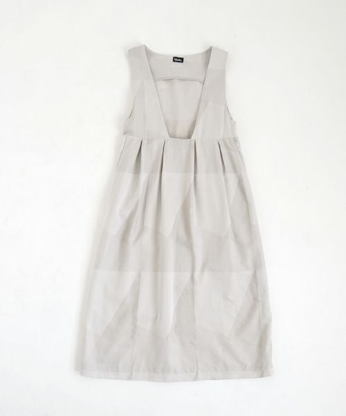 Mochi モチ geometric jumper tuck skirt [ms23-op-03/ash×gray] 幾何学柄ジャンプタックスカート