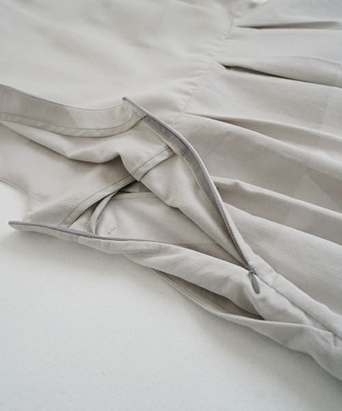 Mochi モチ geometric jumper tuck skirt [ms23-op-03/ash×gray] 幾何学柄ジャンプタックスカート