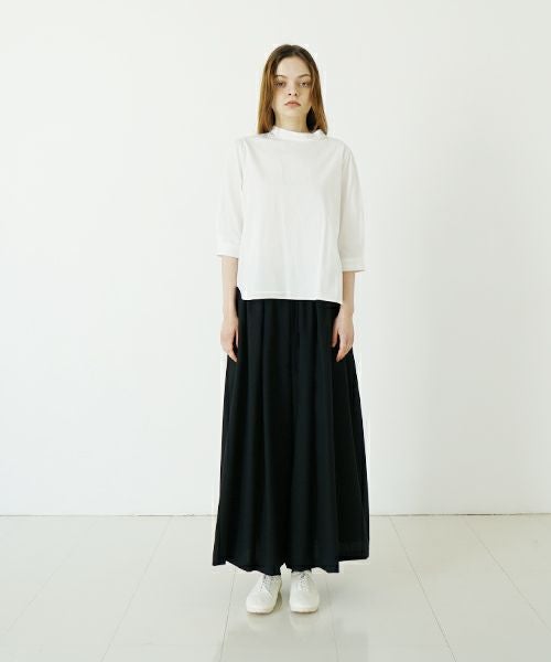 Mochi モチ flare wide pants [ma23-pt-01/black] フレアーワイドパンツ