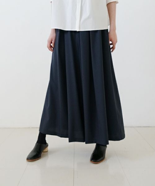 Mochi モチ flare wide pants [ma23-pt-01/deep blue] フレアーワイドパンツ
