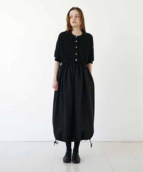 Mochi モチ balloon long skirt [ma24-sk-01/black] バルーンロングスカート