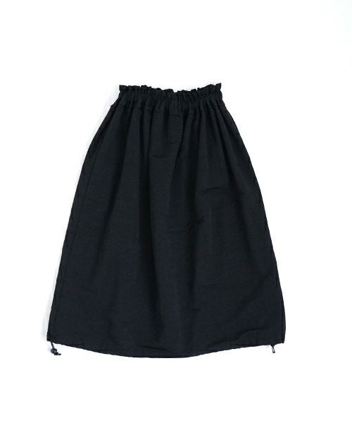 Mochi モチ balloon long skirt [ma24-sk-01/black] バルーンロングスカート