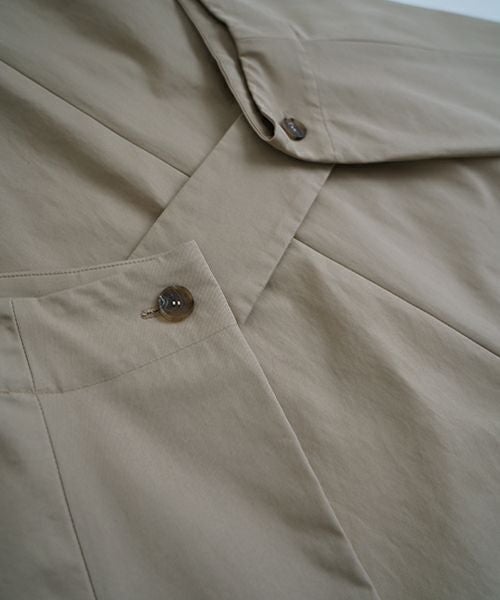 Mochi モチ v-neck belt dress [ms22-op-02/beige]] Vネックベルトドレス