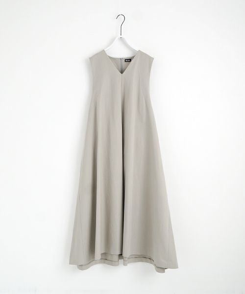 Mochi モチ v-neck belt dress [ms22-op-02/chalk] Vネックベルトドレス