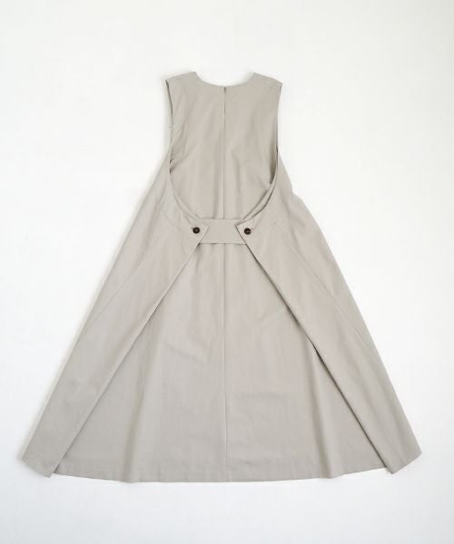 Mochi モチ v-neck belt dress [ms22-op-02/chalk] Vネックベルトドレス
