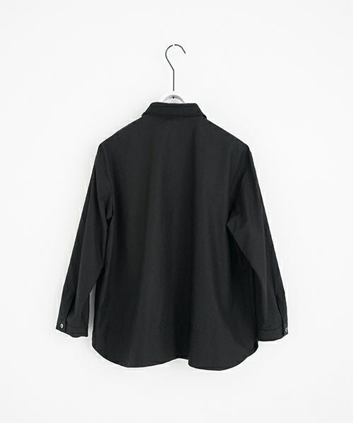 Mochi モチ tulle collar shirt [ms24-sh-01/black] チュールカラーシャツ