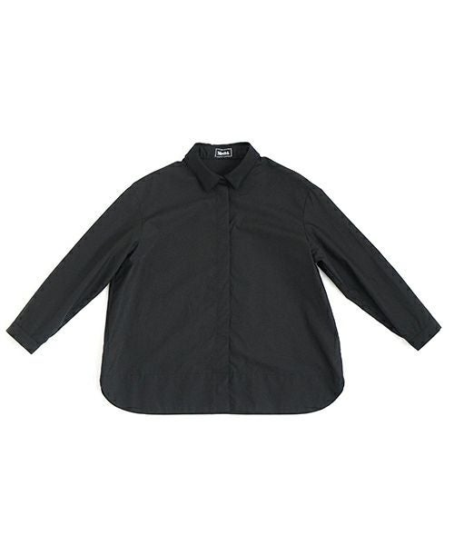 Mochi モチ tulle collar shirt [ms24-sh-01/black] チュールカラーシャツ