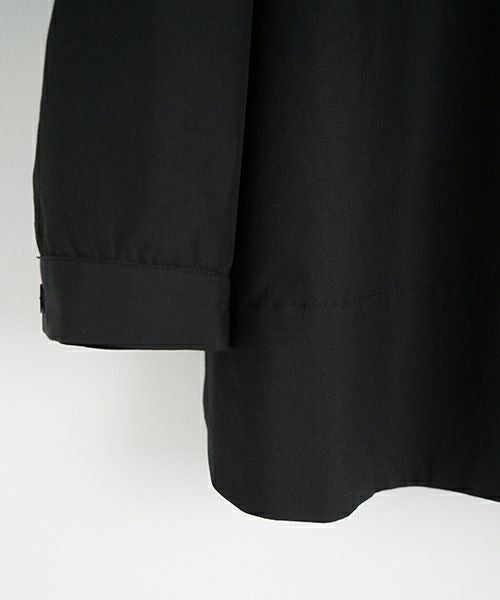 Mochi モチ tulle collar shirt [ms24-sh-01/black] チュールカラーシャツ