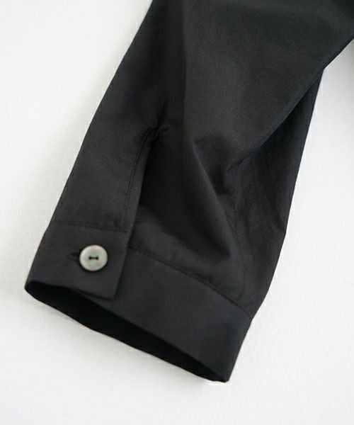 Mochi モチ tulle collar shirt [ms24-sh-01/black] チュールカラーシャツ