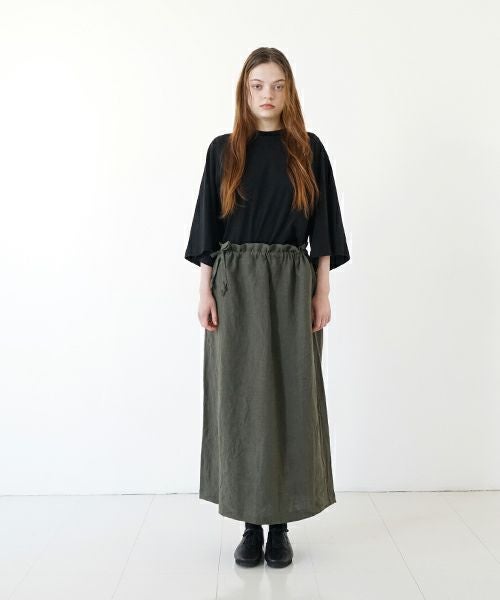 Mochi モチ  wrap pants [ma22-pt-01/dark khaki] ラップパンツ