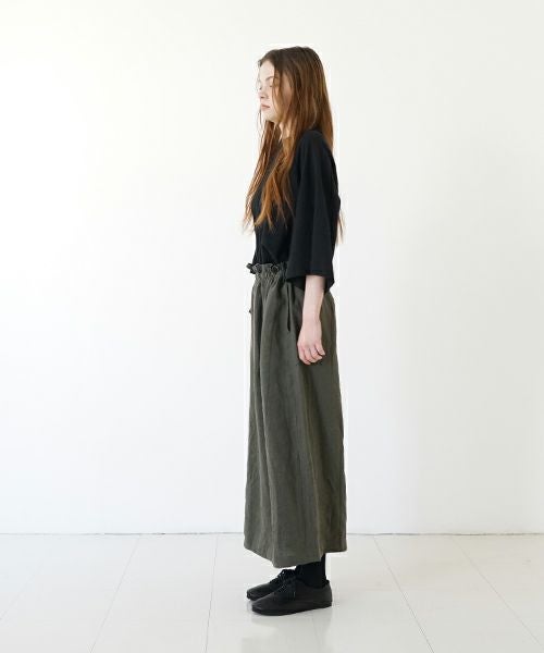 Mochi モチ  wrap pants [ma22-pt-01/dark khaki] ラップパンツ