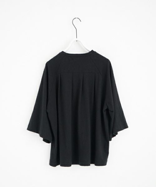 Mochi モチ tuck t-shirt [ms22-to-02/black] タックTシャツ