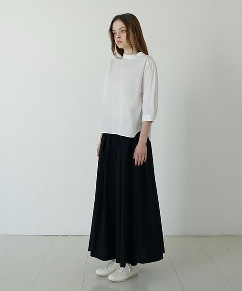 Mochi モチ gather blouse(organic cotton)[ms21-b-01/off white]