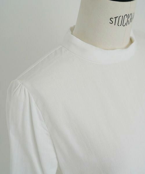 Mochi モチ gather blouse(organic cotton)[ms21-b-01/off white]