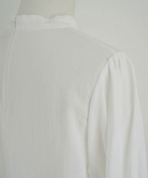 Mochi モチ gather blouse(organic cotton)[ms21-b-01/off white]