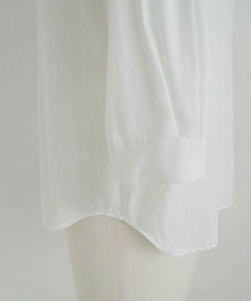 Mochi モチ gather blouse(organic cotton)[ms21-b-01/off white]