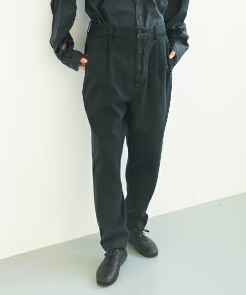 YOKO SAKAMOTOヨーコサカモトWORK TAPERED TROUSERS [BLACK] YS-24SS-09ワークテーパードトラウザー