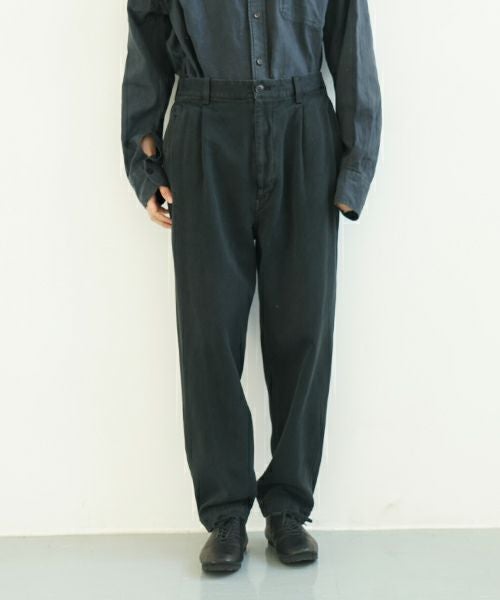YOKO SAKAMOTOヨーコサカモトWORK TAPERED TROUSERS [BLACK] YS-24SS-09ワークテーパードトラウザー