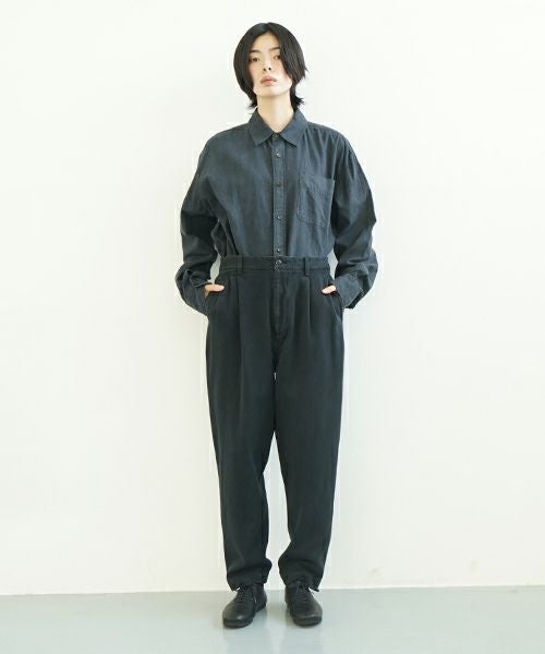 YOKO SAKAMOTOヨーコサカモトWORK TAPERED TROUSERS [BLACK] YS-24SS-09ワークテーパードトラウザー