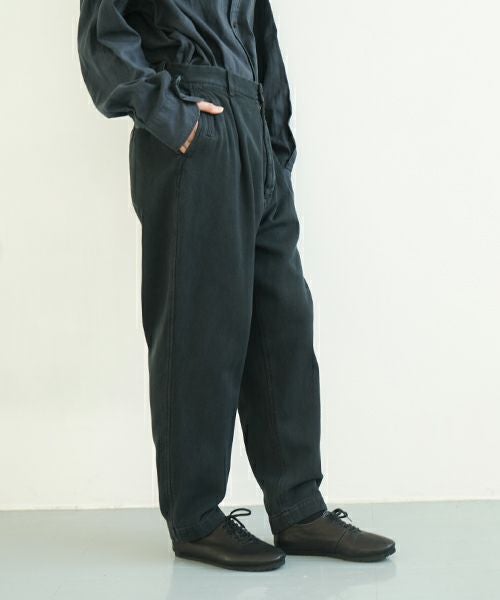 YOKO SAKAMOTOヨーコサカモトWORK TAPERED TROUSERS [BLACK] YS-24SS-09ワークテーパードトラウザー