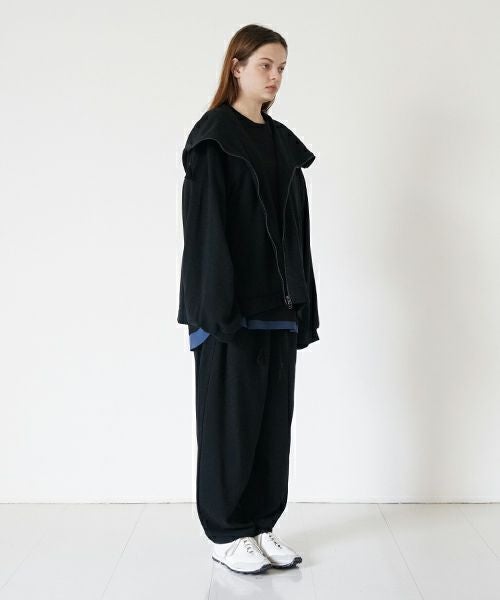  VUyヴウワイshort big hoody [BLACK]ビックショートパーカー