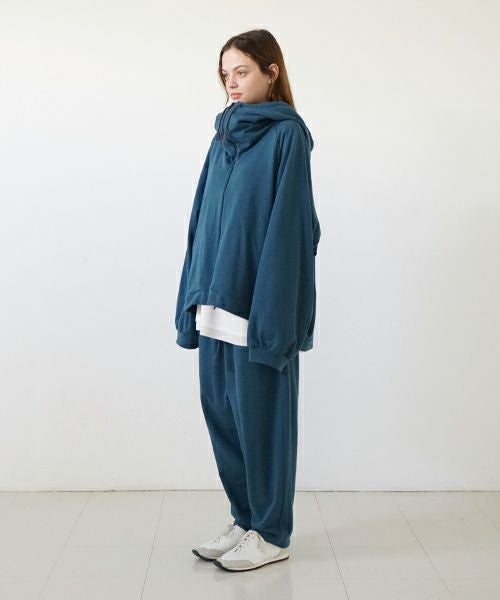 VUyヴウワイshort big hoody [BLUE]ビックショートパーカー