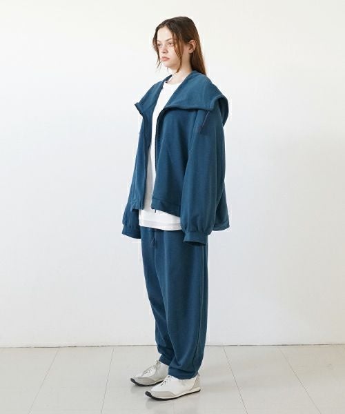 VUyヴウワイshort big hoody [BLUE]ビックショートパーカー