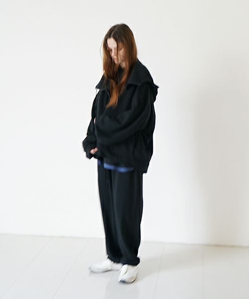 VUyヴウワイsweat wide cropped pants [BLACK]スエットワイドパンツ