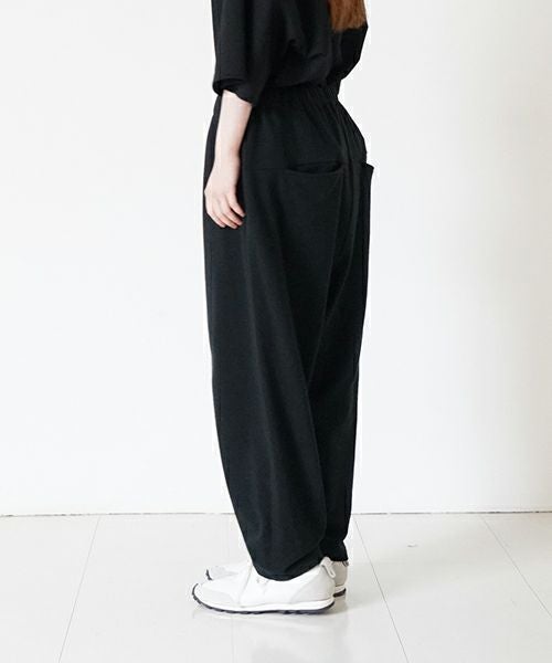 VUyヴウワイsweat wide cropped pants [BLACK]スエットワイドパンツ