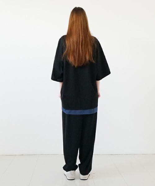 VUyヴウワイsweat wide cropped pants [BLACK]スエットワイドパンツ