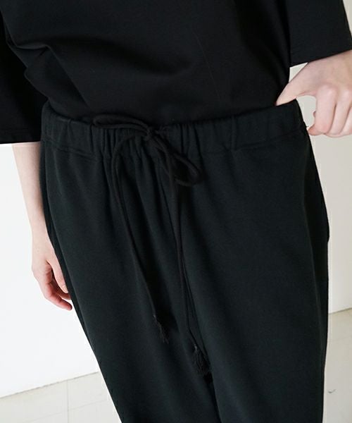 VUyヴウワイsweat wide cropped pants [BLACK]スエットワイドパンツ